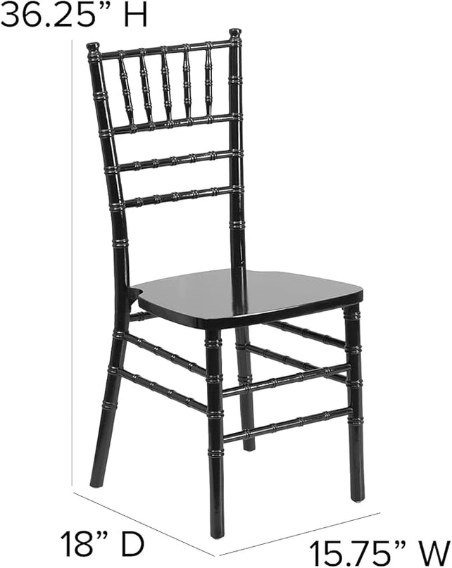 Flash Furniture 2 Pack HERCULES Series Black Wood Chiavari Chair - LeafyLoom