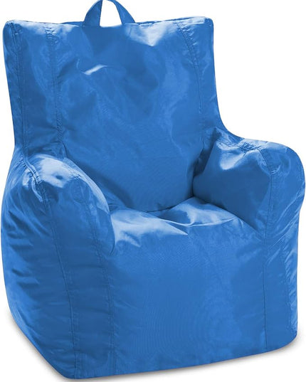 Posh Creations Bean Bag Structured Seat for Toddlers and Kids, Comfy Chair for Children, Pasadena, Royal Blue - LeafyLoom