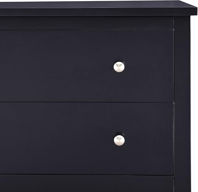 Delta Children Campbell 3 Drawer Dresser, Midnight Grey - LeafyLoom