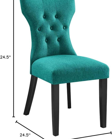Modway Silhouette Chair, Teal 24.5 x 18 x 36 - LeafyLoom