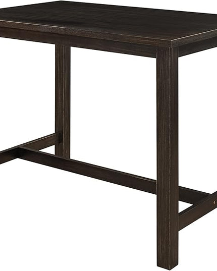NicBex Dining Table Contemporary Kitchen Table Farmhouse Rustic Wooden Counter Height Dining Table for Small Places Rectangular Dining Table, Easy Assembly, Espresso - LeafyLoom
