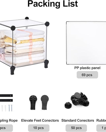 ANWBROAD Cube Storage Organizer 20-Cube Cubby Shelving Book Shelf Living Room Closet Clothes Organizers Kids Toys Craft Yarn Storage with Rubber Hammer for Bedroom Office White ULCS020T - LeafyLoom