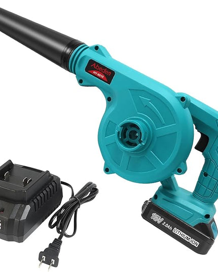 Abeden Cordless Leaf Blower,2-in-1 Electric Handheld Sweeper/Vacuum with 18V 2.0Ah Lithium Battery for Blowing Leaf,Cleaning Dust,Small Trash,Car,Computer Host - LeafyLoom