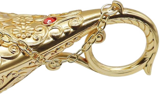 Classic Vintage Collectable Rare Legend Aladdin Magic Genie Costume Lamp Home Table Decoration & Gift, Gold - LeafyLoom