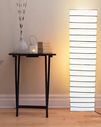 Uonlytech Rice Paper Paper Floor Lamp Shades Nordic Style Table Lampshades Chandelier Light Cover Protector for Home Hotel Bedside Desk Floor Lamp, Black Floor Lamps - LeafyLoom