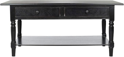 Safavieh American Homes Collection Boris Distressed Black Coffee Table - LeafyLoom