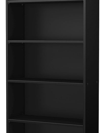 South Shore Axess 5-Shelf Bookcase - Black - LeafyLoom