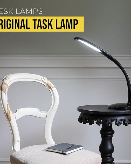 Stella Original Premium 10W LED Desk Task Lamp - Black - Adjustable Dimmable Low Vision Natural Table Light - Bright Macular Degeneration Aid Lighting-Hobby, Crafting, Sewing, Artist, Reading, Office - LeafyLoom