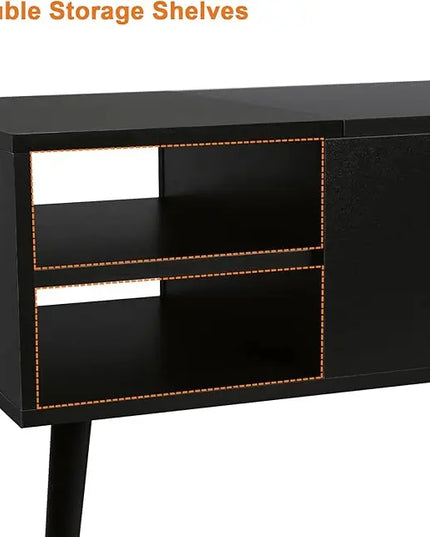 Coffee Table Lift Top - Black Coffee Table with Lifting Top and Hide Compartment Storage - Rectangle Coffee Table Wood - Lift up Coffee Tables for Living Room - LeafyLoom