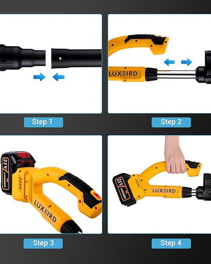 Leaf Blower Cordless with 2X 4.0Ah Batteries Powered, 150 MPH, 5 Variable Speed, Lightweight Electric Leaf Blower for Lawn Care, Snow, Gifts, Garage, Rooftop - LeafyLoom