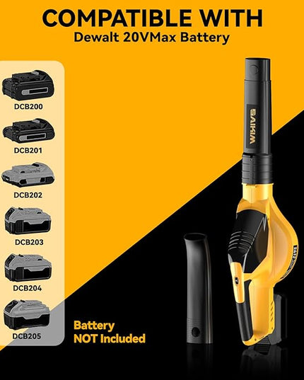 Cordless Leaf Blower for Dewalt 20V Max Battery,Handheld Electric Jobsite Air Blower,5 Variable Speed Up to 150MPH,100 CFM Powerful for Lawn Care,Snow Blow,Yard Clean(Battery Not Included) - LeafyLoom