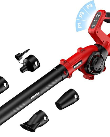 Leaf Blower, Cordless Leaf Blower for Milwaukee M18 Battery, 3 Speed Modes Up to 200MPH, 270° Rotatable Electric Leaf Blower with 4 Blowing Nozzles for Lawn Care and Yard(Battery Not Included) - LeafyLoom