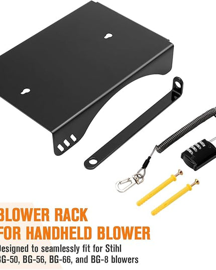 Blower Rack Backpack Blower Mount Compatible with Stihl BG-50,BG-56,BG-66,BG-86, Handheld Blower Holder Mount Rack - LeafyLoom