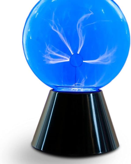 6 Inch Blue Plasma Ball, Touch and Sound Sensitive, Novelty Lamp, Electric Plasma Ball, Magic Plasma Lamp, Lightning Plasma Ball, Plasma Ball for Decoration, Plasma Globe, Christmas Gift - LeafyLoom
