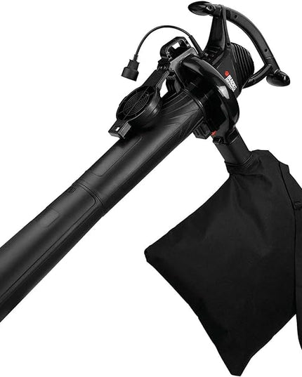 BLACK+DECKER 3-in-1 Electric Leaf Blower, Leaf Vacuum, Mulcher, 12-Amp (BV3100) - LeafyLoom
