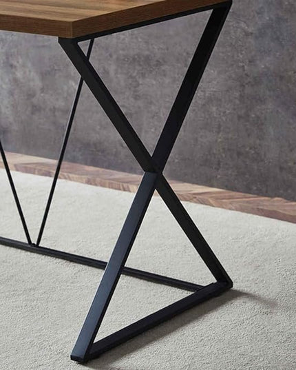 Computer Desk 47 in, Home Office Writing Desk, Modern Simple Style Wood Table, Brown - LeafyLoom