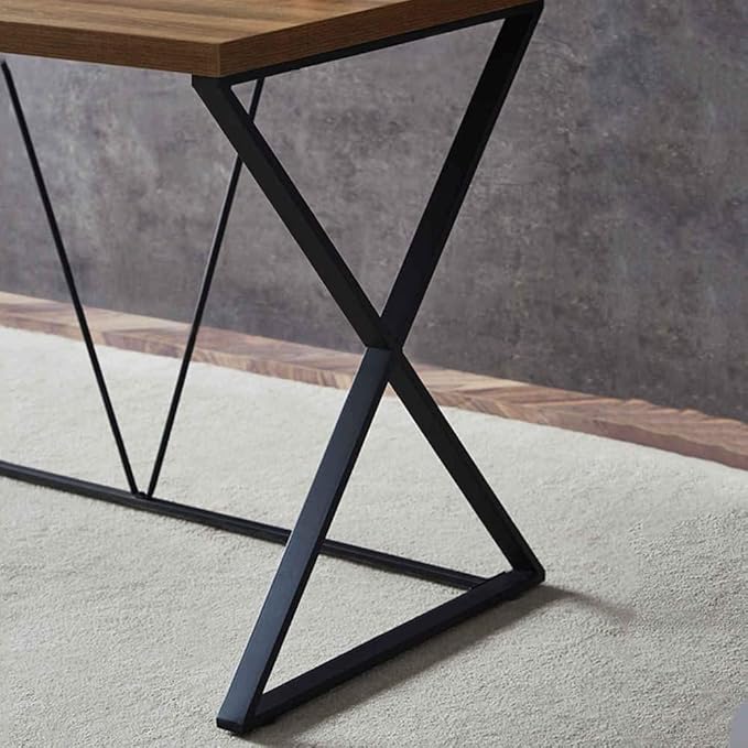 Computer Desk 47 in, Home Office Writing Desk, Modern Simple Style Wood Table, Brown - LeafyLoom