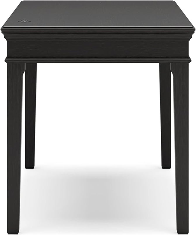 Signature Design by Ashley Beckincreek Classic Home Office Small Leg Desk with 1 Drawer and USB Ports, Black - LeafyLoom