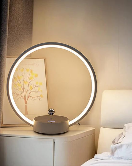 Circlo Levitating Table Lamp, Modern Floating Bedside Lamp, Levitation Night Light Desk Lamps for Home, Office Decor, Creative Gift - 3 Color Mode (NOT RGB) - LeafyLoom