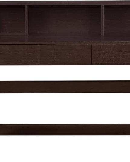 NicBex Laik-DW-00040-DX Desks, 43.25" W x 21.75" D x 38" H, Brown - LeafyLoom