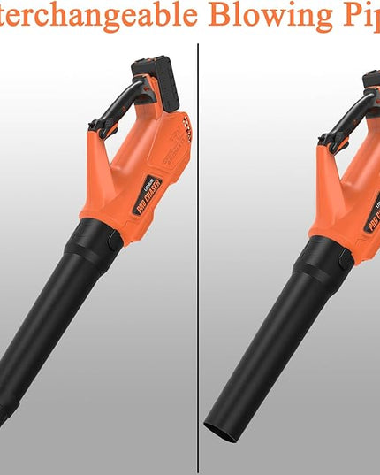 Pro Chaser Battery Powered Cordless Blower - 380 CFM with 2 X 4.0Ah 20V Batteries & Fast Charger, Lightweight Electric Leaf Blowers, 2 Variable Speed, Ideal for Yard, Patio & Sidewalk - LeafyLoom