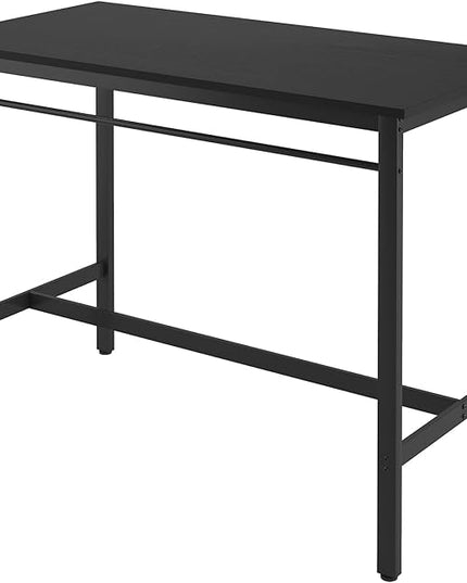 NicBex Dining Table Set for 4 Rural Kitchen Table Dining Table with 4 Bar Stools Modern Kitchen Table Set Space Saving for Home, Kitchen, Living Room, Office, Metal Frame and MDF, Black - LeafyLoom
