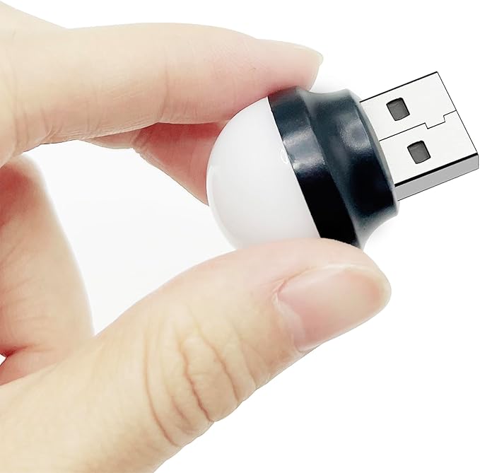 Mini USB Night Lights, LED Plug in Night Light, Flexible LED Ambient Light, Mushroom-Shaped, Bathroom, Hallway, Nursery, Kitchen, Car USB Light (8 Pack,Warm White) - LeafyLoom