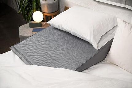 Self-Inflating Bed Wedge Pillow | Lightweight for Travel | Wedge Pillow for Sleeping and Acid Reflux, Heartburn, and GERD Pillow (TWDPRO2, 22 Inch) - LeafyLoom