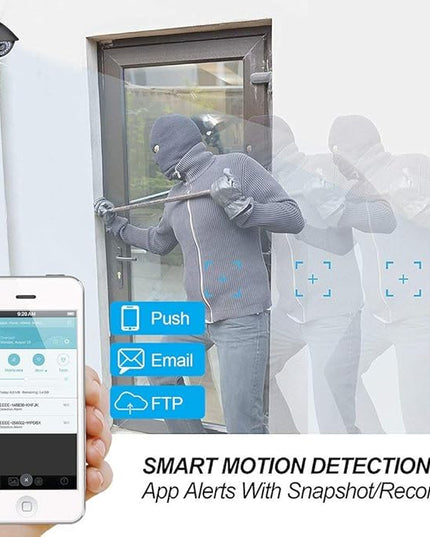 SV3C WiFi Camera Outdoor, 1080P ONVIF Conformance Two-Way Audio Security Camera, Motion Detection IP Cameras, Night Vision Surveillance Alarm Cam for Indoor Outdoor, Support Max 128GB SD Card Record SV3C