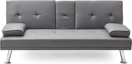NicBex Rose-SF-00543-DX Sofas, 67" W x 31" D x 33" H, Grey - LeafyLoom