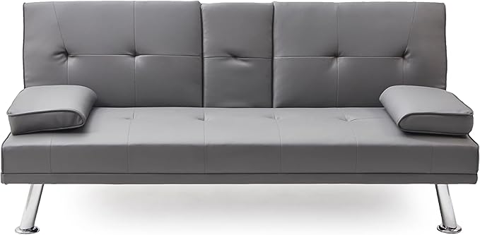NicBex Rose-SF-00543-DX Sofas, 67" W x 31" D x 33" H, Grey - LeafyLoom