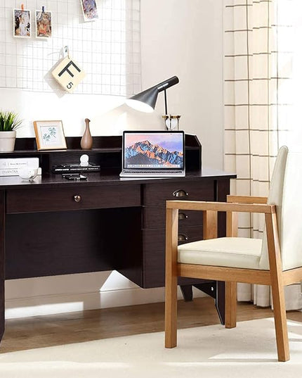 Computer Desk, Brown - LeafyLoom