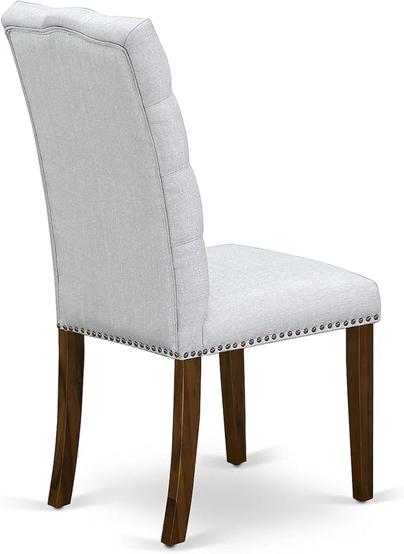 East West Furniture ANEL3-AWA-05 Antique 3 Piece Dining Set for Small Spaces Consist of a Round Kitchen Table with Pedestal and 2 Parson Chairs, 36x36 Inch - LeafyLoom