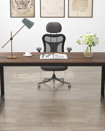 Tribesigns Computer Desk, 63 inch Large Office Desk Computer Table Study Writing Desk Workstation for Home Office, Rustic Brown - LeafyLoom