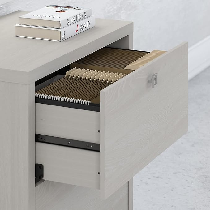 Office by kathy ireland KI60202-03 Echo 2-Drawer Lateral File Cabinet, Letter/Legal, Gray Sand, 32-Inch - LeafyLoom