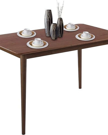 Dining Table Kitchen Table 47" Dining Room Table Small Kitchen Table for Small Spaces Table Modern Home Furniture Dinner Table Rectangular (Espresso) - LeafyLoom
