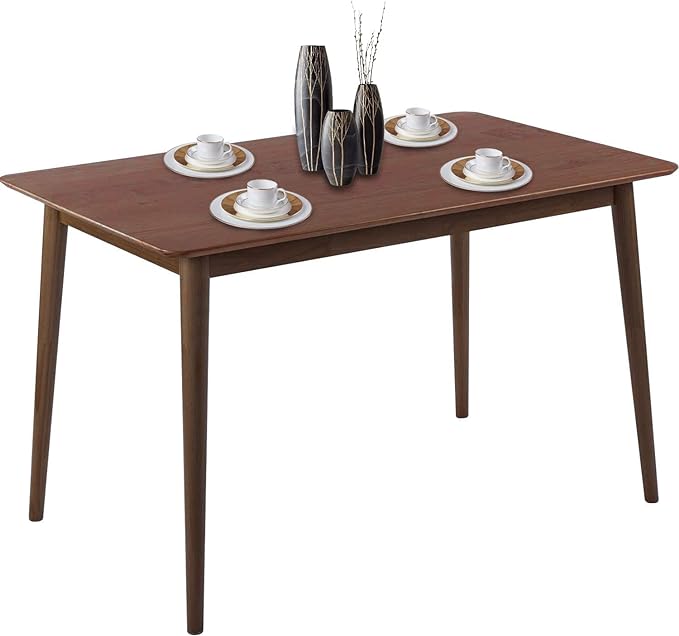 Dining Table Kitchen Table 47" Dining Room Table Small Kitchen Table for Small Spaces Table Modern Home Furniture Dinner Table Rectangular (Espresso) - LeafyLoom