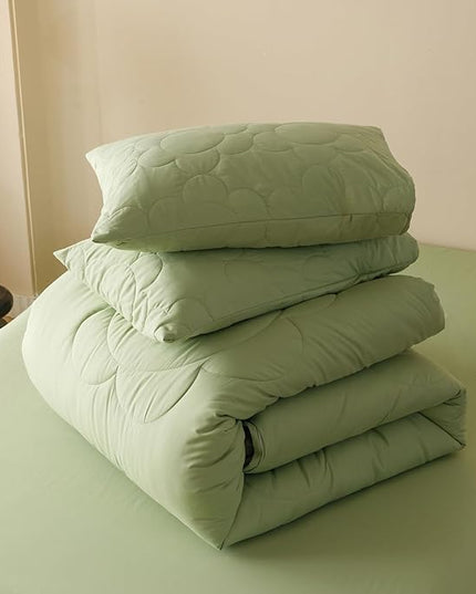 Sage Flower Comforter King Green Sunflower Print Bed King Comforter Set 3 Pieces Green Floral Comforter Set for Women Girls Bedroom Decor All Season Hotel Quality Comforter Set - LeafyLoom