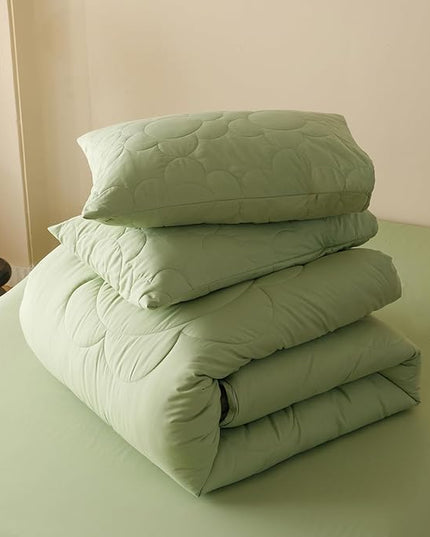 Sage Flower Comforter Twin Green Sunflower Print Bed Twin Comforter Set 3 Pieces Sage Floral Comforter Set for Boys Girls Teens Bedroom Decor All Season Hotel Quality Comforter Set - LeafyLoom
