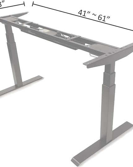 ApexDesk K Series Dual Motor Electric Adjustable Standing Computer Desk for Home and Office Width and Height Adjustable (Black Frame only) - LeafyLoom