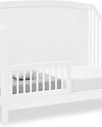 Delta Children Campbell 6-in-1 Convertible Crib - Greenguard Gold Certified, Bianca White - LeafyLoom