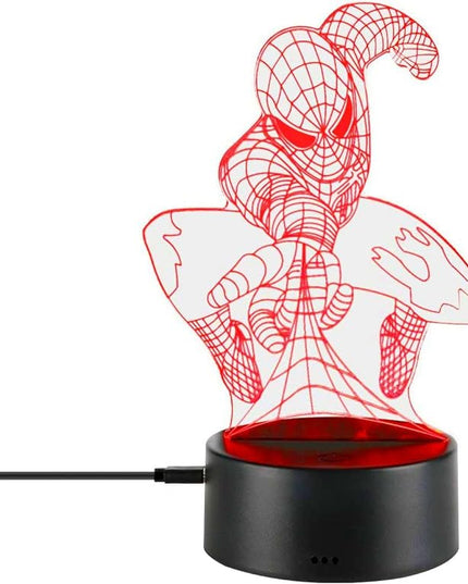 3D Night Light Kids Toys Anime Optical Illusion LED Lights Smart Touch 7 Colors Changing Dimmer Table Desk Lamp Home Room Decor Game Fan Gifts for Boys Girls Birthday Christmas Nightlight - LeafyLoom