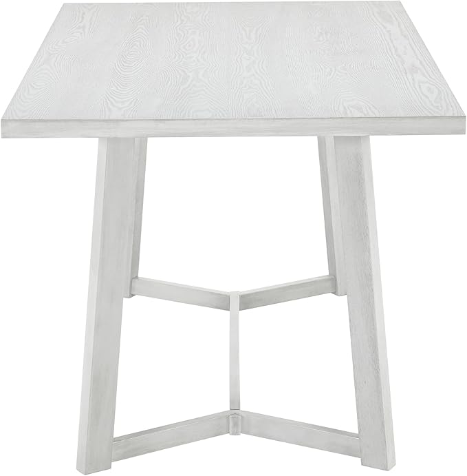 6-Piece Wood Dining Table Set with 4 PU Upholstered Chairs and Bench, Large Tabletop, for Kitchen Living Room, Farmhouse Style, Gray, 59" L x 35.4" W x 30" H - LeafyLoom