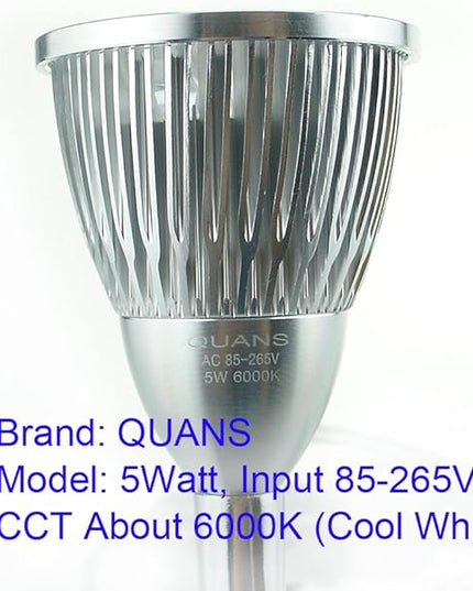 5W 5x1W Cool White 19.68inch Clamp Clip on Gooseneck High Power LED Desk Table Light Lamp Ultra Bright Silver (Silver (Cool White)) - LeafyLoom