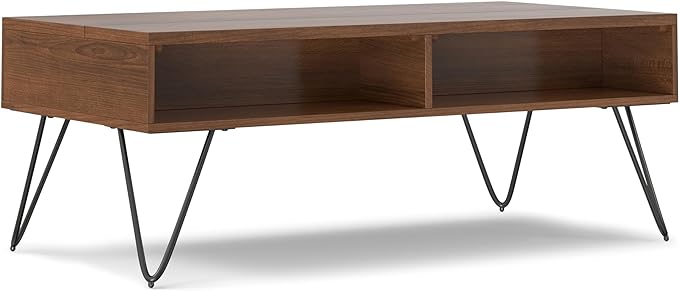 SIMPLIHOME Hunter Lift Top Coffee Table, 48 inch, Walnut Veneer - LeafyLoom