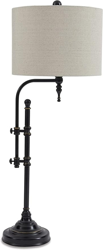 Signature Design by Ashley Anemoon 34.5" Rustic Industrial Table Lamp, Black - LeafyLoom