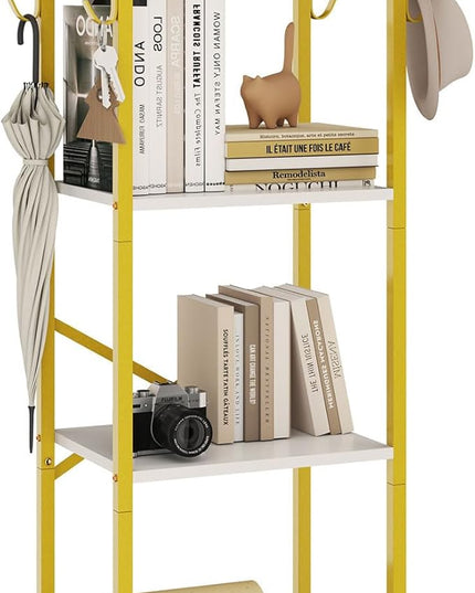 YMYNY Bookcase, 4-Tier Narrow Ladder Bookshelf, Freestanding Shelving Unit, Multifunctional Storage Rack, for Home Office Living Room Bedroom Kitchen, Plant Stand, White, 44 * 16.9 * 11.4" HBC004W - LeafyLoom