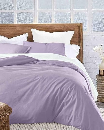 Light Purple Comforter Set Queen Size, 3 Piece Lavender Aesthetic Modern Bedding Set - Soft & Lightweight All Season Microfiber Down Alternative Bed Comforter with 2 Pillow Shams for Women Girls - LeafyLoom