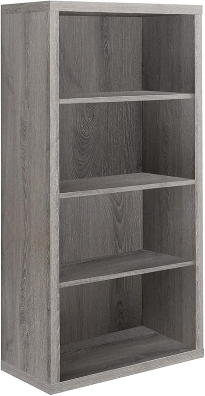 Monarch Specialties 7060 Bookshelf, Bookcase, Etagere, 5 Tier, H, Office, Bedroom, Laminate, Brown, Contemporary, Modern Bookcase-48 H/Dark Taupe With Adjustable Shelves, 48-Inch - LeafyLoom