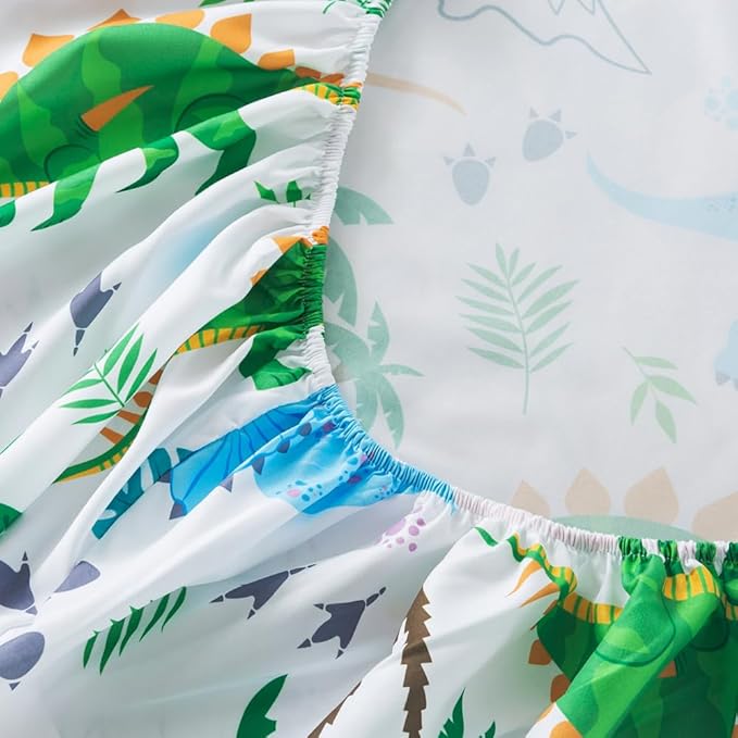 ADASMILE A & S Dinosaur Comforter Twin for Boys Dinosaur Twin Bedding Set for Kids 6 Pieces Dinosaur Comforter Set with Dinosaur Sheets Bed in A Bag T-Rex Dinosaur Comforter and Sheets Set Home Decor - LeafyLoom